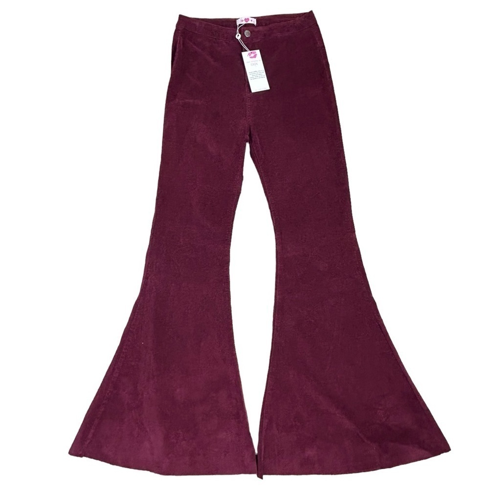 Buddy Love Maroon Flare Corduroy Pants
